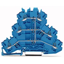 6-wire feed-through terminal, spring-clamp connection, 0.25-4.0 mm², 1 pole, 24 A, 6 kV, blue, 2002-3209