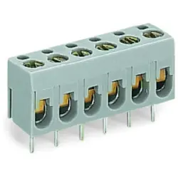 PCB terminal, 3 pole, pitch 10 mm, AWG 20-14, 16 A, screw connection, gray, 237-146