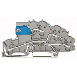 Installation terminal block, spring-clamp connection, 0.25-4.0 mm², 3 pole, 24 A, 4 kV, gray, 2003-7641