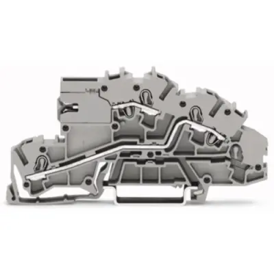 Installation terminal block, spring-clamp connection, 0.25-4.0 mm², 24 A, 4 kV, gray, 2003-7659 - 1