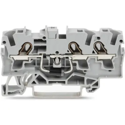 3 conductor component terminal with diode 1N5408, spring-clamp connection, 0.5-6.0 mm², 3 pole, 1.5 A, gray, 2004-1311/1000-400 - 1