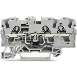 3 conductor component terminal with diode 1N5408, spring-clamp connection, 0.5-6.0 mm², 3 pole, 1.5 A, gray, 2004-1311/1000-401