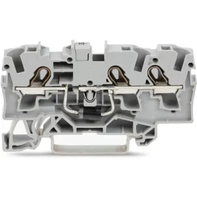 3 conductor component terminal with diode 1N5408, spring-clamp connection, 0.5-6.0 mm², 3 pole, 1.5 A, gray, 2004-1311/1000-401 - 1