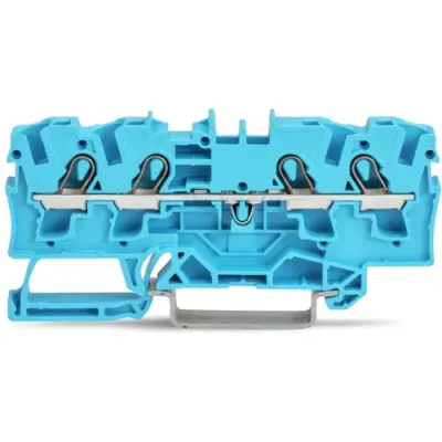 4-wire feed-through terminal, spring-clamp connection, 0.5-6.0 mm², 1 pole, 32 A, 8 kV, blue, 2004-1404 - 1