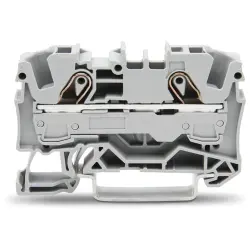 2-wire feed-through terminal, spring-clamp connection, 0.5-10 mm², 2 pole, 41 A, 8 kV, gray, 2006-1201