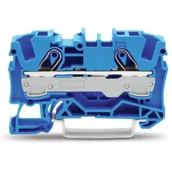 2-wire feed-through terminal, spring-clamp connection, 0.5-10 mm², 2 pole, 41 A, 8 kV, blue, 2006-1204