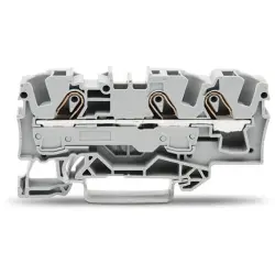 3-wire feed-through terminal, spring-clamp connection, 0.5-10 mm², 1 pole, 41 A, 8 kV, gray, 2006-1301
