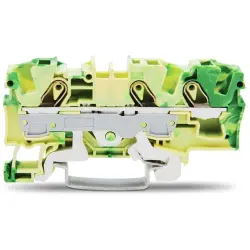 3-wire protective earth terminal, spring-clamp connection, 0.5-10 mm², 1 pole, 36 A, 8 kV, yellow/green, 2006-1307