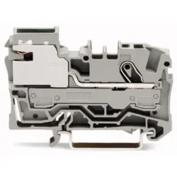 1-wire potential equalization terminal, spring-clamp connection, 0.5-10 mm², 1 pole, 51 A, 4 kV, gray, 2006-7111