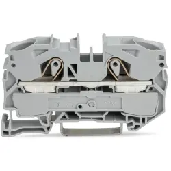 2-wire feed-through terminal, spring-clamp connection, 0.5-16 mm², 1 pole, 76 A, 8 kV, gray, 2016-1201