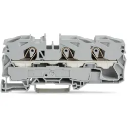 3-wire feed-through terminal, spring-clamp connection, 0.5-16 mm², 1 pole, 76 A, 8 kV, gray, 2016-1301