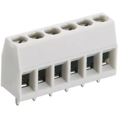 PCB terminal, 3 pole, pitch 5 mm, AWG 22-14, 15 A, screw connection, light gray, KRE 03 - 1