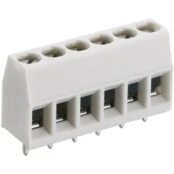 PCB terminal, 4 pole, pitch 5 mm, AWG 22-14, 15 A, screw connection, light gray, KRE 04