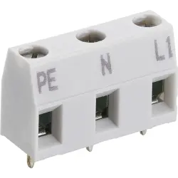 Mains connection terminal, 3 pole, 0.2-4.0 mm², light gray, screw connection, 15 A, KREN 03 BEDR.