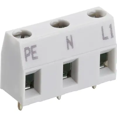Mains connection terminal, 3 pole, 0.2-4.0 mm², light gray, screw connection, 15 A, KREN 03 BEDR. - 1