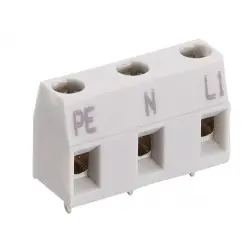 Connection terminal, 3 pole, 0.2-4.0 mm², light gray, screw connection, 15 A, KRENG 03 BEDR.