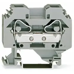 2-wire feed-through terminal, spring-clamp connection, 0.2-16 mm², 1 pole, 76 A, 8 kV, gray, 283-101