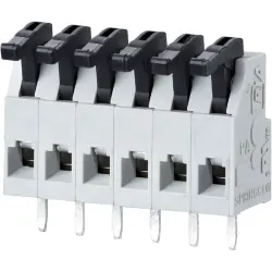 PCB terminal, 2 pole, pitch 5 mm, AWG 28-14, 12 A, spring-clamp connection, gray, AST0250204