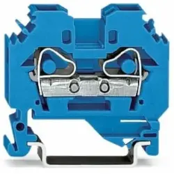 2-wire feed-through terminal, spring-clamp connection, 0.2-6.0 mm², 1 pole, 41 A, 8 kV, blue, 282-104