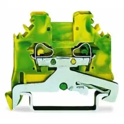 2-wire protective earth terminal, spring-clamp connection, 0.08-2.5 mm², 1 pole, 24 A, 8 kV, yellow/green, 280-107