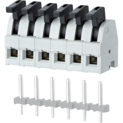 PCB terminal, 9 pole, pitch 5 mm, AWG 28-16, 8 A, spring-clamp connection, gray, ASP0250904 - 1