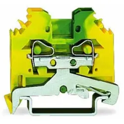 2-wire protective earth terminal, spring-clamp connection, 0.08-4.0 mm², 1 pole, 32 A, 8 kV, yellow/green, 281-107