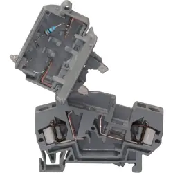 Fuse terminal block, 2 pole, 0.08-4.0 mm², 800 V, 10 A, 281-611/281-417