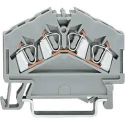 4-wire feed-through terminal, spring-clamp connection, 0.08-2.5 mm², 1 pole, 24 A, 8 kV, gray, 280-646