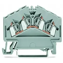 4-wire feed-through terminal, spring-clamp connection, 0.08-2.5 mm², 1 pole, 24 A, 8 kV, orange, 280-946