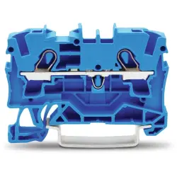 2-wire feed-through terminal, spring-clamp connection, 0.5-6.0 mm², 2 pole, 32 A, 8 kV, blue, 2004-1204