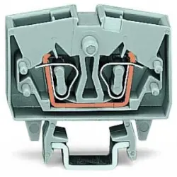 2-wire feed-through terminal, spring-clamp connection, 0.08-2.5 mm², 1 pole, 24 A, 8 kV, gray, 264-701