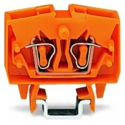 2-wire feed-through terminal, spring-clamp connection, 0.08-2.5 mm², 1 pole, 24 A, 8 kV, orange, 264-706