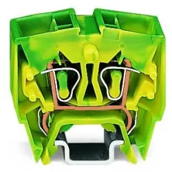 4-wire protective earth terminal, spring-clamp connection, 0.08-2.5 mm², 1 pole, 24 A, 8 kV, yellow/green, 264-727