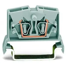 2-wire feed-through terminal, spring-clamp connection, 0.08-2.5 mm², 1 pole, 24 A, 8 kV, gray, 264-711