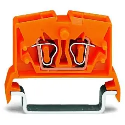 2-wire feed-through terminal, spring-clamp connection, 0.08-2.5 mm², 1 pole, 24 A, 8 kV, orange, 264-716