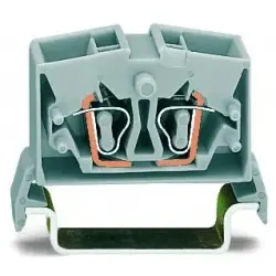 Miniature terminal block, spring-clamp connection, 0.08-2.5 mm², 1 pole, 24 A, 8 kV, gray, 264-731