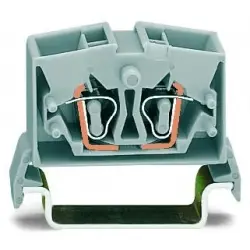 4 wire mini through terminal, spring-clamp connection, 0.08-2.5 mm², 1 pole, 24 A, 8 kV, orange, 264-736