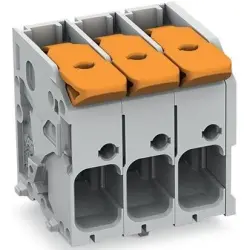 PCB terminal, 2 pole, pitch 7.5 mm, 6.0 mm², 41 A, push-in cage clamp, gray, 2606-1102/000-006