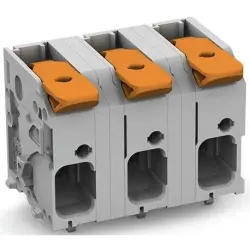 PCB terminal, 5 pole, pitch 12.5 mm, AWG 24-8, 41 A, push-in cage clamp, gray, 2606-1355