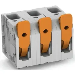 PCB terminal, 5 pole, pitch 12.5 mm, AWG 24-8, 41 A, push-in cage clamp, gray, 2606-3355