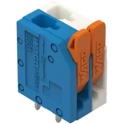 PCB terminal, 2 pole, pitch 3.5 mm, AWG 26-14, 17.5 A, push-in cage clamp, white/blue, 2601-3102/987-100