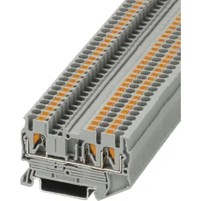 Through terminal block, push-in connection, 0.14-4.0 mm², 3 pole, 24 A, 8 kV, gray, 3209549 - 1