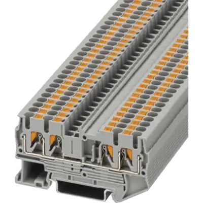 Through terminal block, push-in connection, 0.14-4.0 mm², 4 pole, 24 A, 8 kV, gray, 3209578 - 1