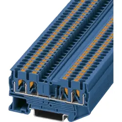 Through terminal block, push-in connection, 0.14-4.0 mm², 4 pole, 24 A, 8 kV, blue, 3209581