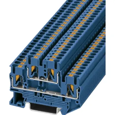 Double level terminal, push-in connection, 0.14-4.0 mm², 22 A, 6 kV, blue, 3210570 - 1