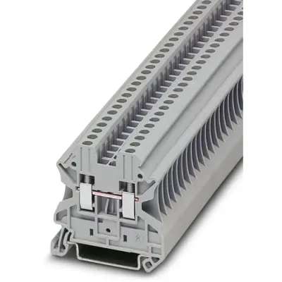 Through terminal block, screw connection, 0.14-4.0 mm², 2 pole, 24 A, 8 kV, gray, 3044076 - 1