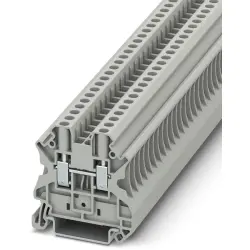 Through terminal block, screw connection, 0.14-6.0 mm², 2 pole, 32 A, 8 kV, gray, 3044102