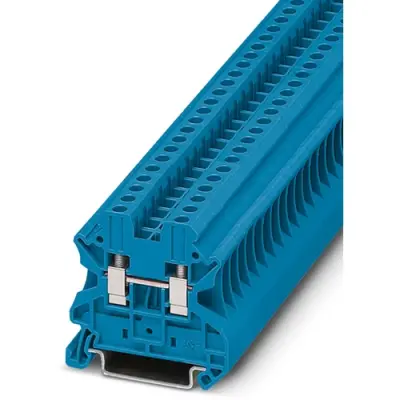 Through terminal block, screw connection, 0.14-6.0 mm², 2 pole, 32 A, 8 kV, blue, 3044115 - 1