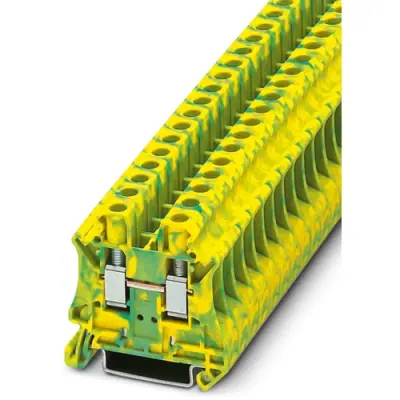 Protective conductor terminal, screw connection, 0.5-16 mm², 2 pole, 41 A, 8 kV, yellow/green, 3044157 - 1