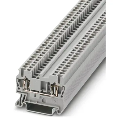 Through terminal block, spring balancer connection, 0.08-4.0 mm², 2 pole, 24 A, 8 kV, gray, 3031212 - 1